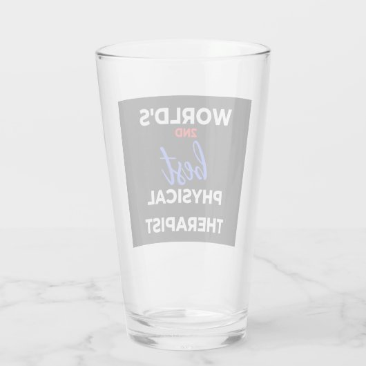 Der zweitbeste Physiotherapeut der Welt Glas (Rückseite)