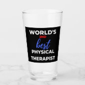 Der zweitbeste Physiotherapeut der Welt Glas (Vorderseite)