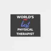 Der zweitbeste Physiotherapeut der Welt Post-it Klebezettel (Vorderseite)