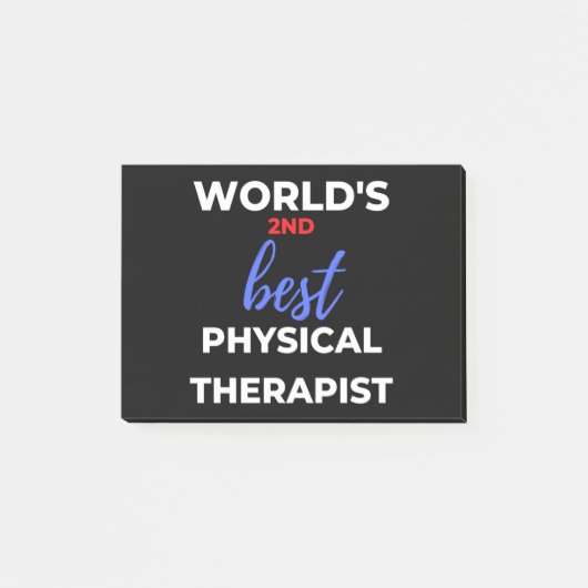 Der zweitbeste Physiotherapeut der Welt Post-it Klebezettel (Vorderseite)