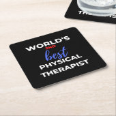 Der zweitbeste Physiotherapeut der Welt Rechteckiger Pappuntersetzer (angewinkelt)