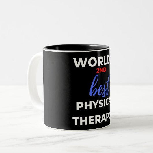 Der zweitbeste Physiotherapeut der Welt Zweifarbige Tasse (Vorderseite Links)