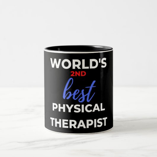Der zweitbeste Physiotherapeut der Welt Zweifarbige Tasse (Mittel)