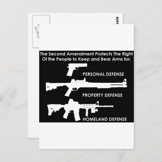Der zweite Änderungsantrag schützt.. Postkarte (Vorne/Hinten)