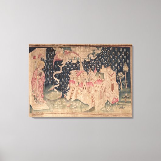 Der zweite Engel kündigt den Fall Babylons an Leinwanddruck (Vorderseite)