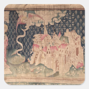 Der zweite Engel kündigt den Fall Babylons an Quadratischer Aufkleber