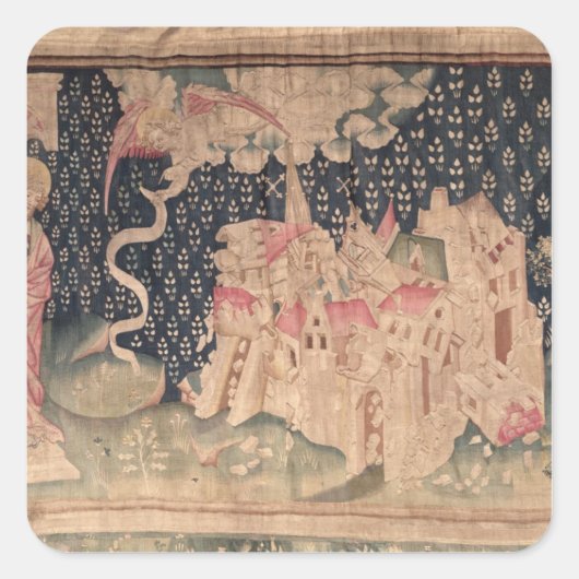 Der zweite Engel kündigt den Fall Babylons an Quadratischer Aufkleber (Vorderseite)