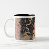 Der zweite Engel kündigt den Fall von Babylon an Zweifarbige Tasse (Links)