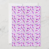 Der zweite Geburtstag Lavendel Lila rosa Sprinklen Einladung (Rückseite)