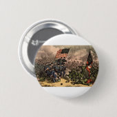 Der zweite Kampf des Stier-Laufamerikanischen Button (Vorne & Hinten)