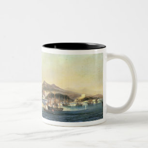 Der zweite Kampf von Shimonoseki Zweifarbige Tasse