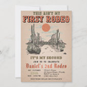 Der zweite Rodeo-Western Cowboy Ain't My First Rod Einladung (Vorderseite)