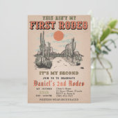 Der zweite Rodeo-Western Cowboy Ain't My First Rod Einladung (Stehend Vorderseite)