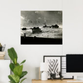 Der Zweite Weltkrieg - Angriff der US-Marines Iwo  Poster (Heimbüro)