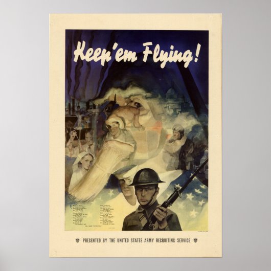 Der Zweite Weltkrieg Behielt 'Em Flying! Poster (Vorne)