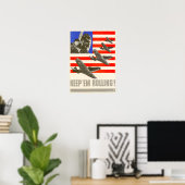 Der Zweite Weltkrieg Behielt 'Em Rolling! Poster (Heimbüro)