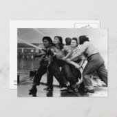 Der Zweite Weltkrieg Frauen auf der Postkarte für (Vorne/Hinten)