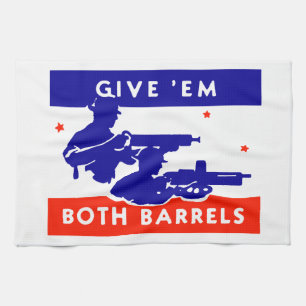 Der Zweite Weltkrieg gibt ihnen beide Barrels Geschirrtuch