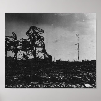 Der Zweite Weltkrieg Hiroshima nach Atombombe Poster
