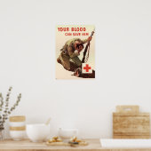 Der Zweite Weltkrieg Ihr Blut kann ihn Gerettet ha Poster (Küche)