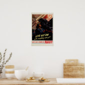 Der Zweite Weltkrieg Wir schlagen 'Em mit allem, w Poster (Küche)