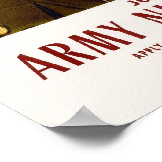 Der Zweite Weltkrieg wird das Army Nurse Corps Poster (Ecke)