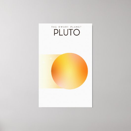 Der Zwergplanet Pluto Leinwanddruck (Vorderseite)