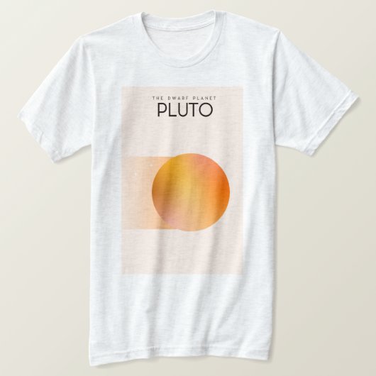 Der Zwergplanet Pluto T-Shirt (Design vorne)