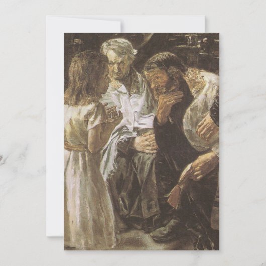 Der Zwölfjährige Jesus im Tempel 1879 Einladung (Vorderseite)