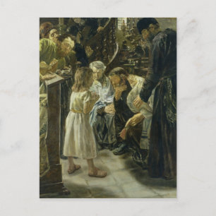 Der Zwölfjährige Jesus im Tempel, 1879 Postkarte