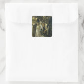 Der Zwölfjährige Jesus im Tempel, 1879 Quadratischer Aufkleber (Tasche)