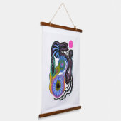 Der Zyklus des Lebens Wandteppich Mit Holzrahmen (Gewinkelt)