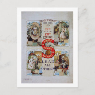 "Der Zyklus eines Jahrhunderts" - Vintage Singer-W Postkarte