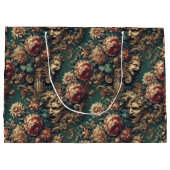 Deranged Decadence - Gothic Viktorianisch Floral Große Geschenktüte (Rückseite)