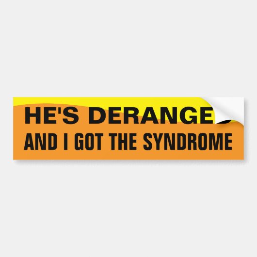 DERANGEMENT-SYNDROM AUTOAUFKLEBER (Vorne)