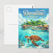 Derawan-Inseln Indonesien Postkarte (Vorne/Hinten)