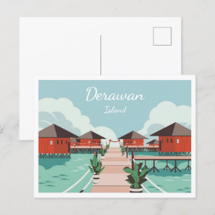 Derawan Island Berau East Kalimantan Indonesien Postkarte