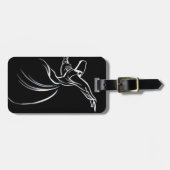 Derbische Linie Zeichnend Kalligrapie-Stil in Weiß Gepäckanhänger (Vorderseite horizontal)