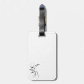 Derbische Linie Zeichnend Kalligrapie-Stil in Weiß Gepäckanhänger (Rückseite vertikal)