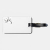 Derbische Linie Zeichnend Kalligrapie-Stil in Weiß Gepäckanhänger (Rückseite horizontal)