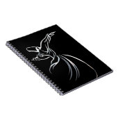 Derbische Linie Zeichnend Kalligrapie-Stil in Weiß Notizblock (Rechte Seite)