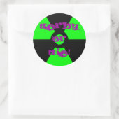 Derby-Aufkleber für Rot und Schwarz Runder Aufkleber (Tasche)