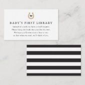 Derby Baby Shower Book Request Baby's 1st Library Begleitkarte (Vorne/Hinten)