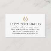 Derby Baby Shower Book Request Baby's 1st Library Begleitkarte (Vorderseite)
