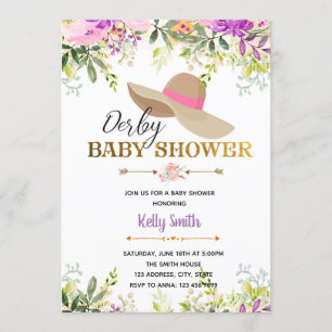 Derby Babydusche Party Einladung