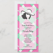 Derby Brautparty Hot Pink Green Einladung (Vorderseite)