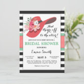 Derby Bridal Shower Invitation Weh a Hat Horse Einladung (Stehend Vorderseite)