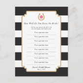 Derby Bride Quiz Spring Brautparty Game Card Einladungspostkarte (Vorderseite)