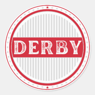 Derby City Pride Emblem – English Identity Runder Aufkleber