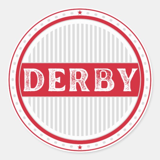 Derby City Pride Emblem – English Identity Runder Aufkleber (Vorderseite)